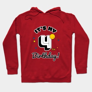 Four Year Old Birthday - Happy Birthday - Birthday Party Hoodie